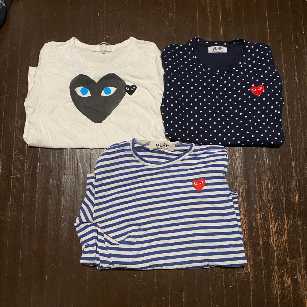 Lot of 3 Commes Des Garçons Shirts Various Sizes - Picture 1 of 8